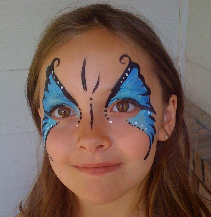 Face Painting Blue Butterfly