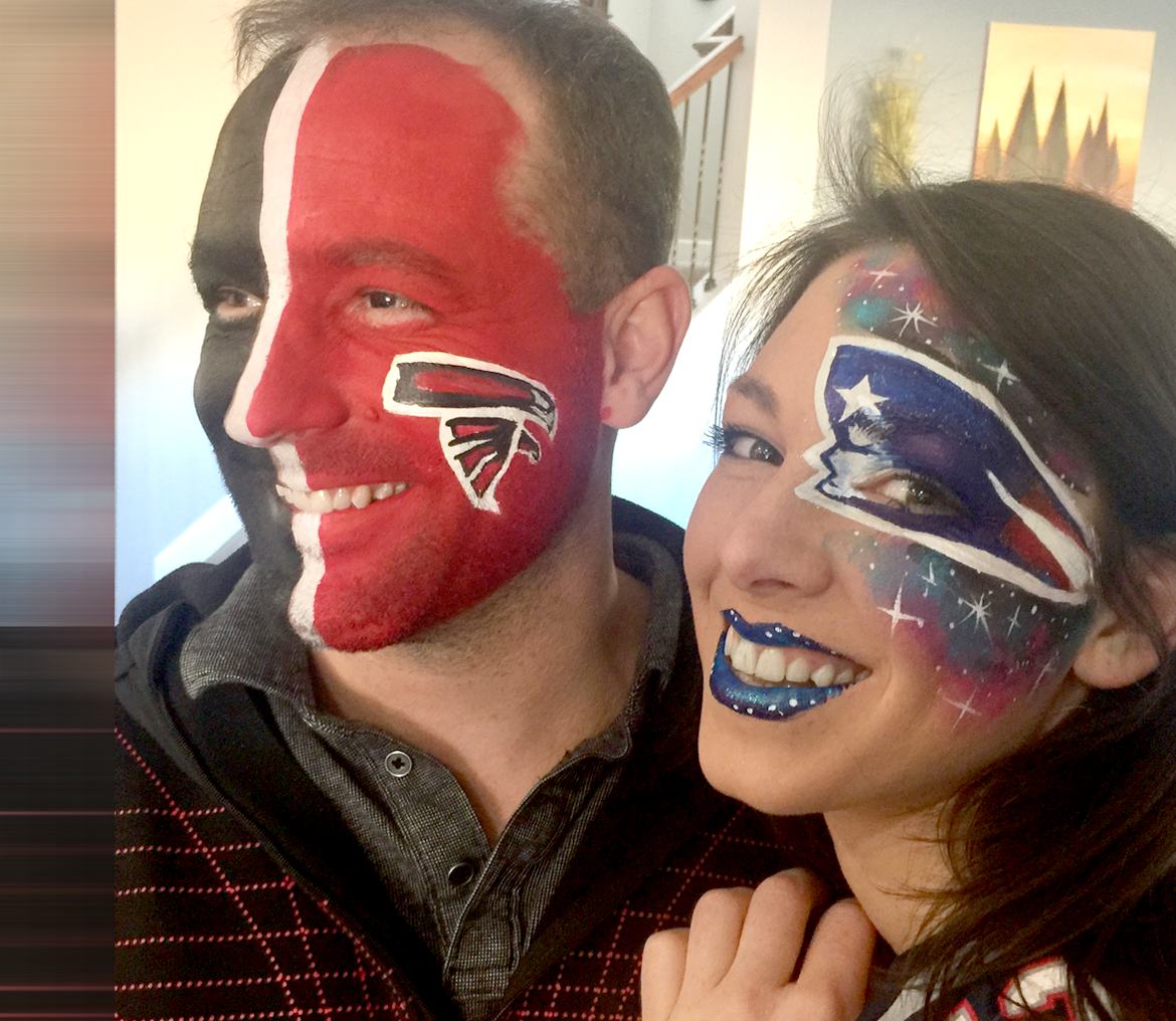 Superbowl Face Painting