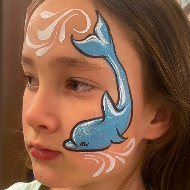 Dolphin Face Painting Samples